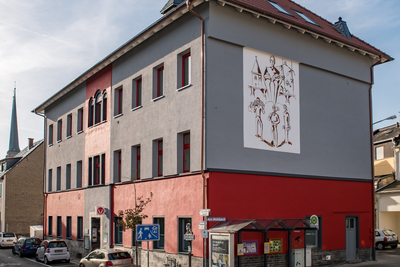 Das markante Gebäude in dem sich das Heimatmuseum Güls befindet.